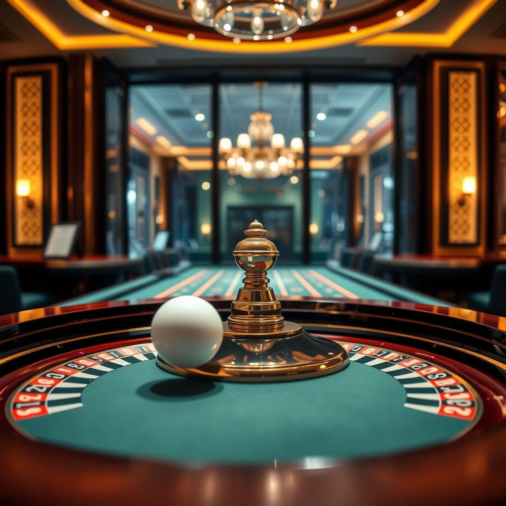 A Guide to the Best Online Casino Singapore Platforms A close-up shot of a classic casino roulette table with a spinning wheel