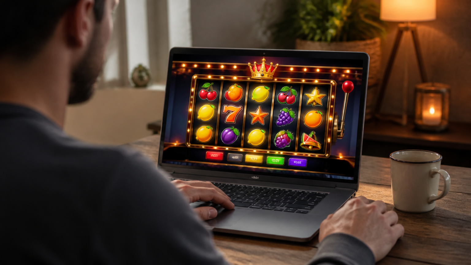 Game nổ hũ rút tiền mặt: Cách chọn và chơi có trách nhiệm Màn hình trò chơi máy nổ hũ với các biểu tượng và bảng thưởng
