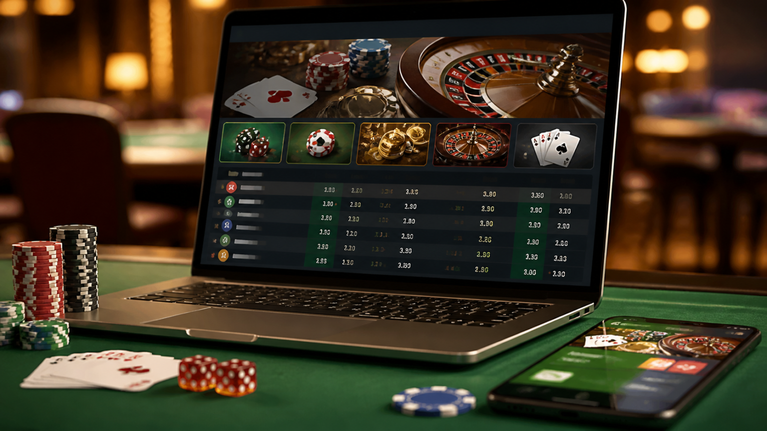 How to Evaluate betting sites for a Better Gaming Experience Online betting sites displayed on a screen with casino game options