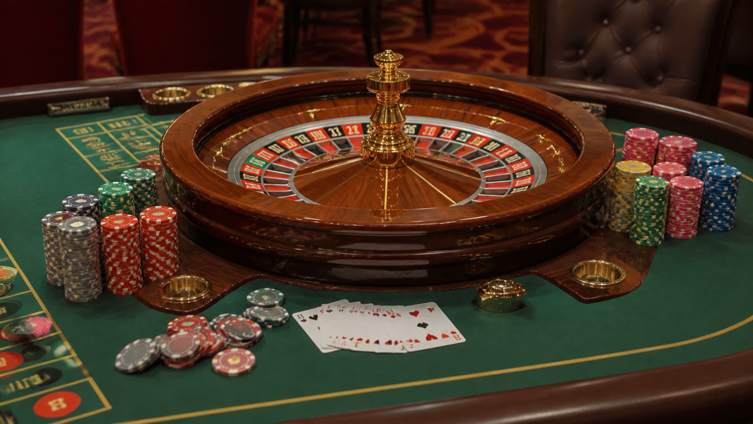 เว็บตรงคาสิโน: วิธีมองหาแหล่งเล่นที่น่าเชื่อถือและใช้งานง่าย โต๊ะคาสิโนพร้อมชิป ไพ่ และวงล้อรูเล็ต